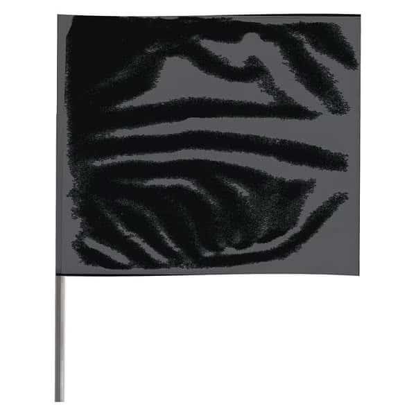 Marking Flag, Black, Blank, Vinyl, PK100