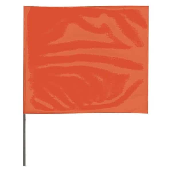 Marking Flag, Orange, Blank, Vinyl, PK100
