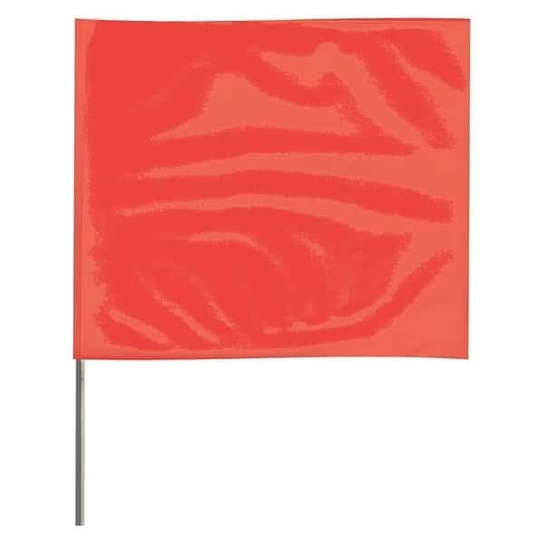 Marking Flag, Fluor Red, Blank, Vinyl, PK100