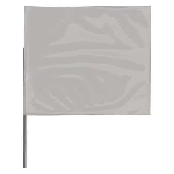 Marking Flag, Silver, Blank, Vinyl, PK100