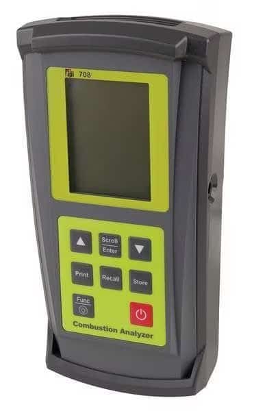 Combustion Analyzer, 0 to 10,000 ppm, LCD