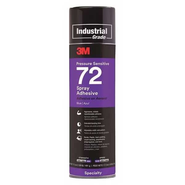 Spray Adhesive, Pressure Sensitive 72 Series, Blue, 17.3 oz, Aerosol Can