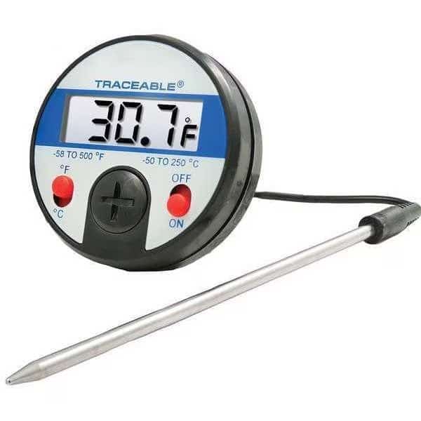 NIST Traceable Digital Thermistor Thermometer, -58 Degrees to 500 Degrees F