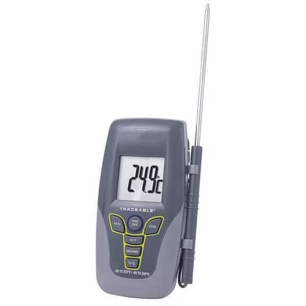 NIST Traceable Digital Thermistor Thermometer, -58 Degrees to 572 Degrees F