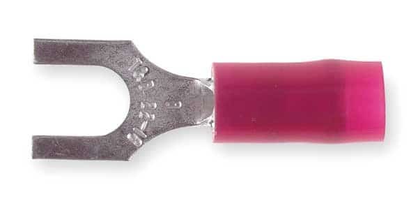 22-16 AWG Nylon Fork Terminal No 8 Stud PK100