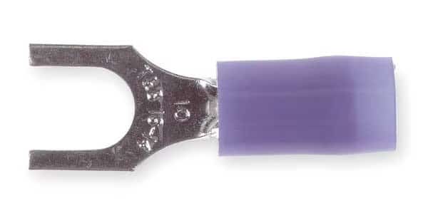 Fork Terminal,Std,#10 Stud,Blue,PK100, Mfr#: RB14-10F, STA-KON