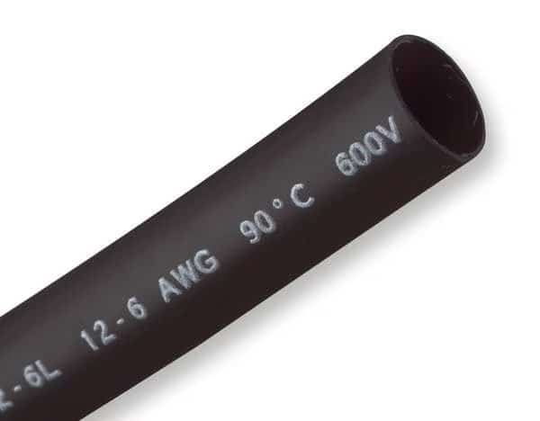 Shrink Tubing,6 in,Blk,0.35 in ID,PK25, Mfr#: HS16-12L, SHRINK-KON