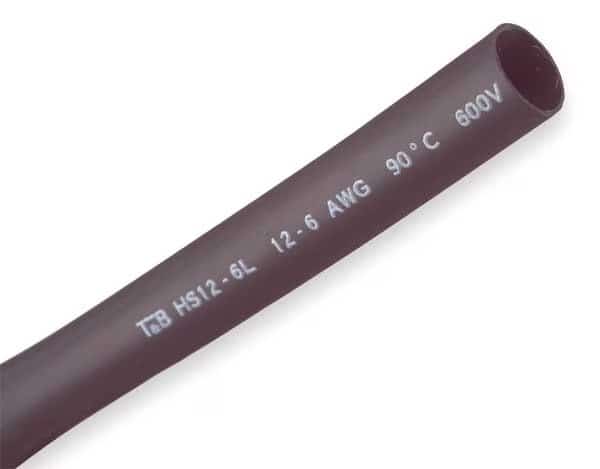 Adhesive Lined Heat Shrink Tube, Heavy Wall, 3:1 I.D. Shrink Ratio, 0.51 in I.D. Before Shrinking
