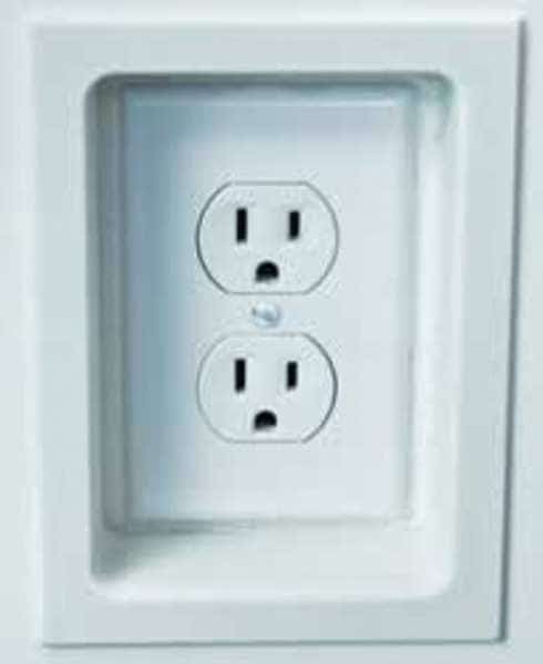Electric Trim Ring, Number of Gangs: 1 Plastic, Smooth Finish, White