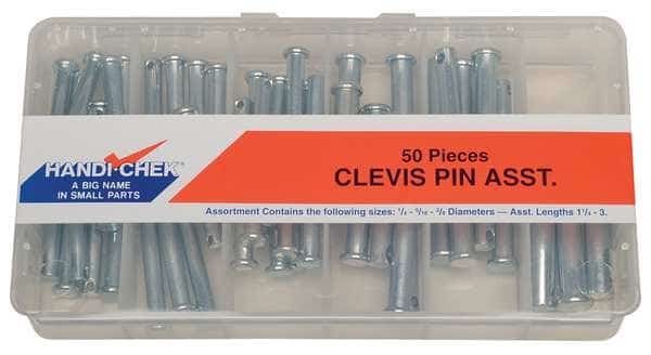 Clevis Pin Kit, 50 Pcs, 21 Szs