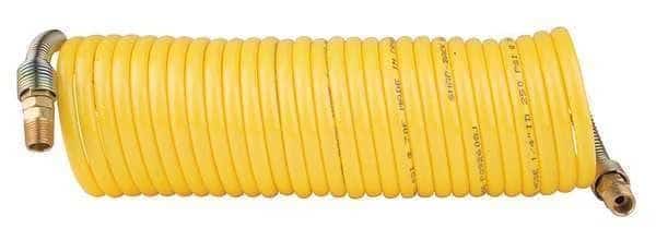 Coiled Air Hose,1/4" ID x 25 ft., Mfr#: 14X25B03, GUARDAIR