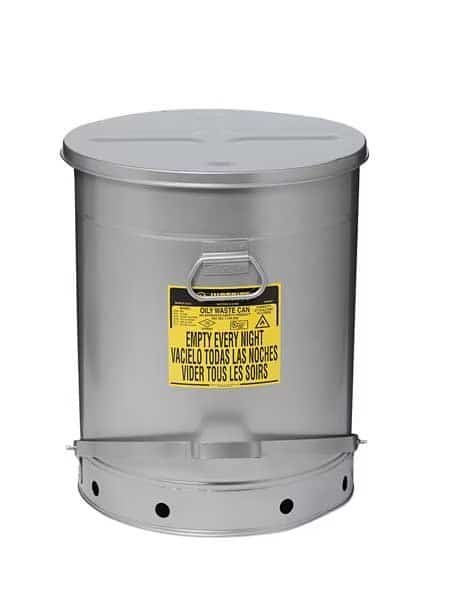 Oily Waste Can, 21 Gal., Steel, Red