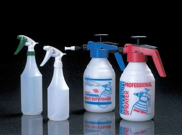 7-1/4"White, Plastic Trigger Sprayer, 6 Pack, Size: 7-1/4"