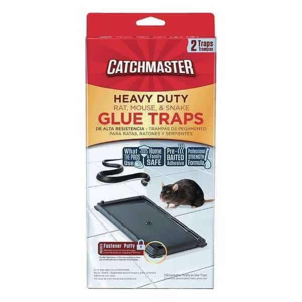 Glue Trap, Disposable, Bait Box Trap, Heavy Duty, For Rodents and Snakes, 2 Pack, Catchmaster, Mfr#: 404SD