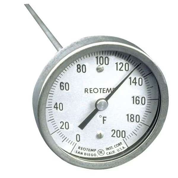 Bimetal Thermom, 3 In Dial, 0 to 200F