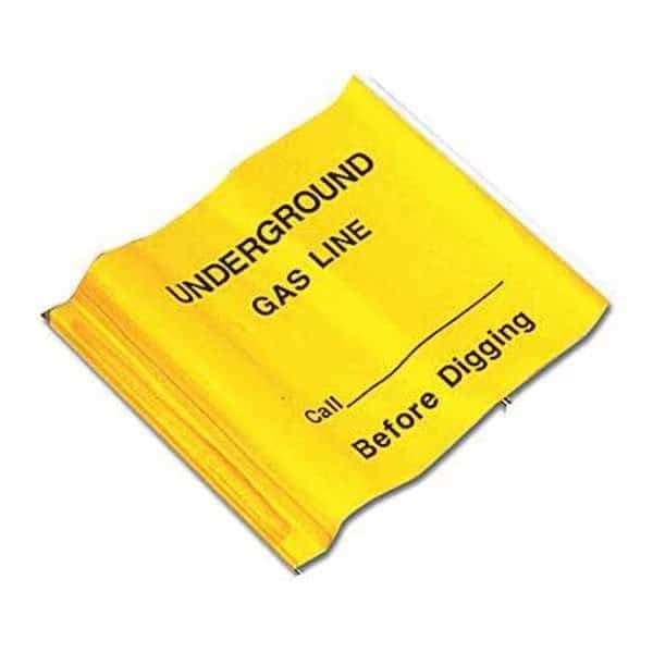 Marking Flag, Yellow, Gas Line, PVC, PK100
