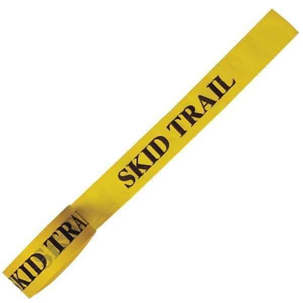 Flagging Tape, Skid Trail, Yellow, 1 1/2 in Wide x 300 ft Length, Vinyl, 2 mil