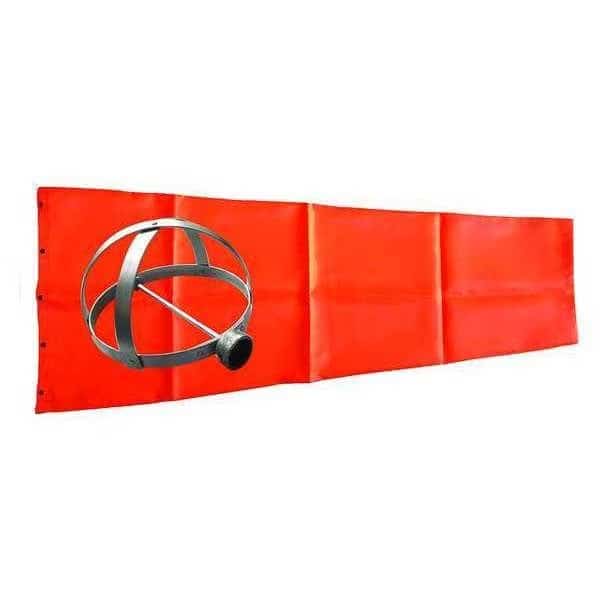 Windsock Kit, Orange, Nylon, 96 in Length, Windsock with Mounting Hardware