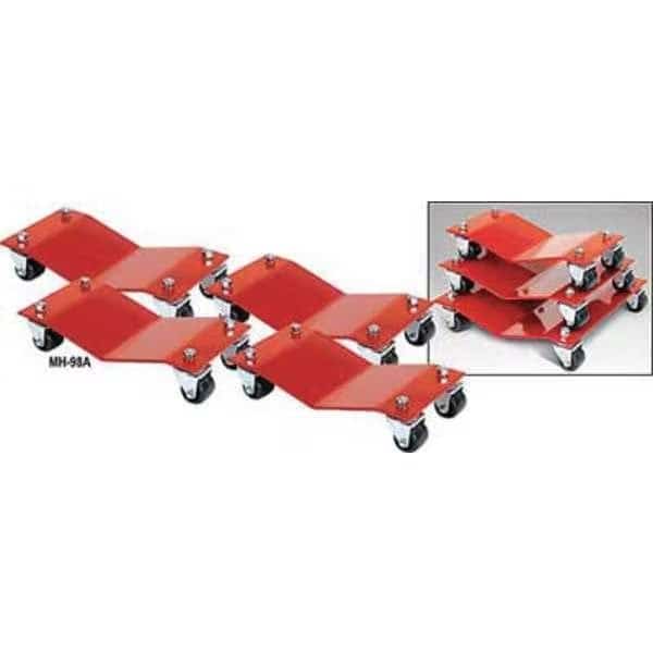 Car Dollies, 8 x 16 In, 6000 Lb, PK4