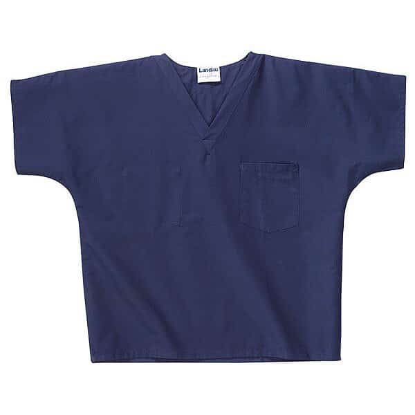 Scrub Shirt, L, Navy, Unisex