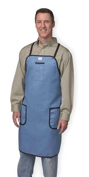Shop Apron, Blue, Cotton Twill