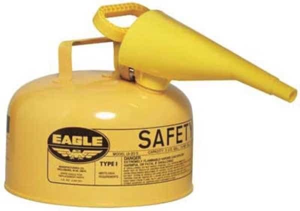 Type I Safety Can,2 gal,Yellow, Mfr#: UI20FSY, EAGLE