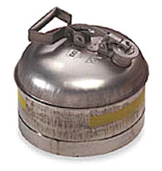 Type I Safety Can, Stainless Steel, 2.5 gal, Not Applicable Not Applicable, Silver, Flammables