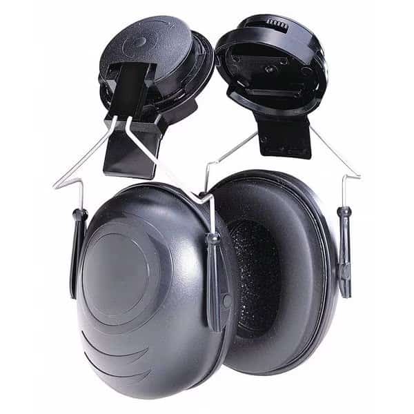 Hard Hat Mounted Ear Muffs, 24 dB, Sound Star, Black