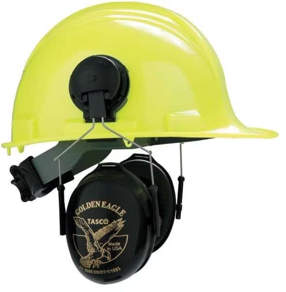 Hard Hat Mounted Ear Muffs, 26 dB, Golden Eagle, Black