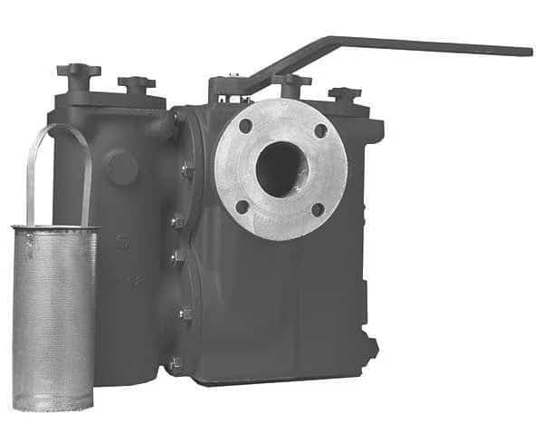 Duplex Strainer, 3" Pipe, Flanged, Cast iron, 200 psi at 150 Degrees F