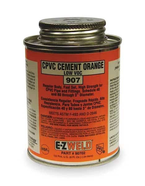 CPVC Cement, 8 Oz, Orange