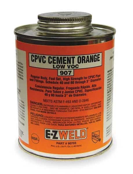 CPVC Cement, 16 Oz, Orange