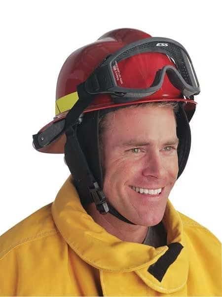 Fire Helmet, Thermoplastic, 4 pt Ratchet, White, Fits Hat Size 6-1/2 to 8 , Modern