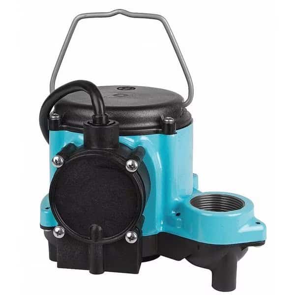 Submersible Sump Pump, 1/3 HP, 1 1/2 in F, Diaphragm, 29 gpm Flow Rate at 10 Ft of Head, 10 ft Cord