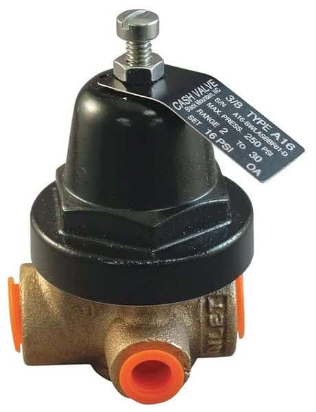 Pressure Regulator, 3/8 In, 2 to 30 psi