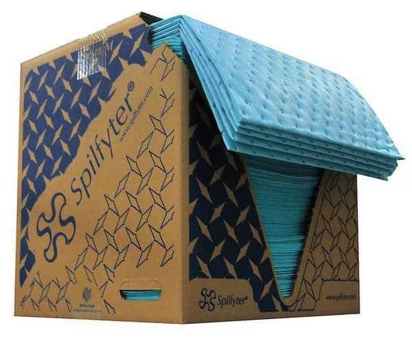 Sorbents, 36 gal. Oil Absorbed, Blue, Polypropylene, 200 PK, SPILFYTER, Mfr# M-70