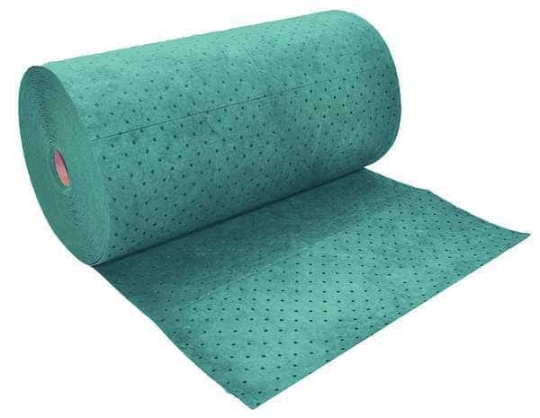 Sorbent Roll, 64 gal, 32 in x 150 ft, Universal, Green, Polypropylene