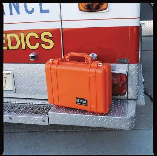 Protector Case, Polypropylene, Orange, Lid Organizer and EMS Divider Set