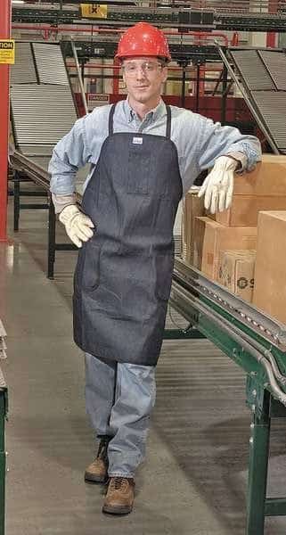 Bib Apron,Blue,36 In. L,24 In. W,Denim, Mfr#: 500D, KAREWEAR