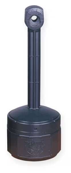 1 Gal. Smokers Cease-Fire Cigarette Receptacle, Black