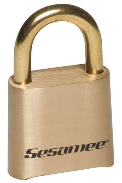 Combination Padlock, Bottom, Brass, Sesamee, Mfr#: K0436