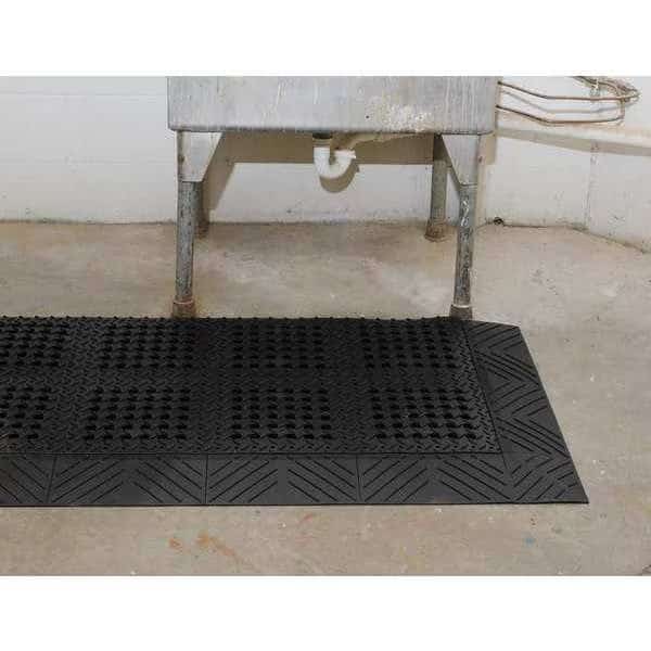 Interlocking Drainage Mat, 30 In W x 5 Ft L, 1 In Thick, NOTRAX, Mfr# 620S3060BL