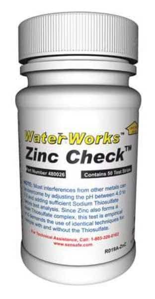 Test Strips, Zinc, 0-100PPM, PK50, Industrial Test Systems, Mfr#: 480026