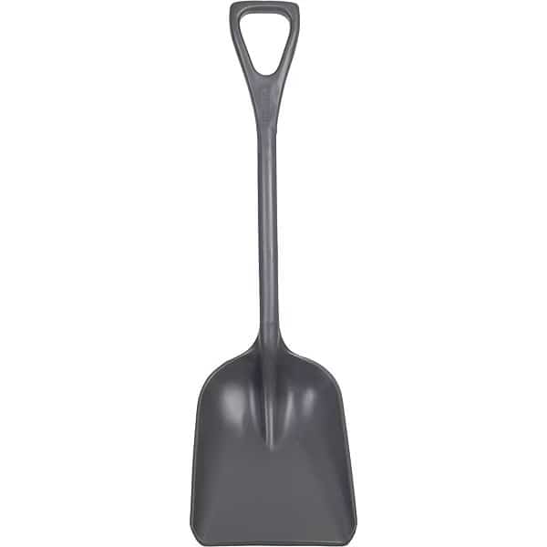 No. 3 Industrial Square Point Shovel, Plastic Blade, 23-1/2 in L, Gray
