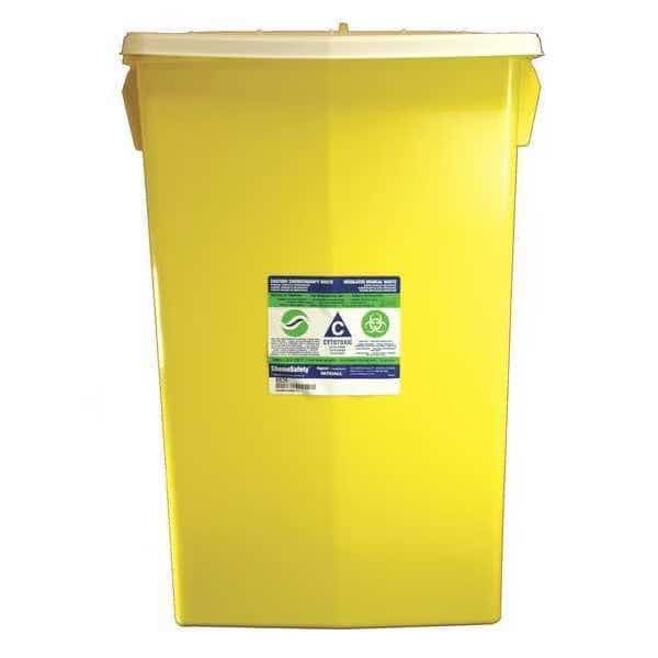 Chemo/Sharps Container, 18 Gal., Hinged