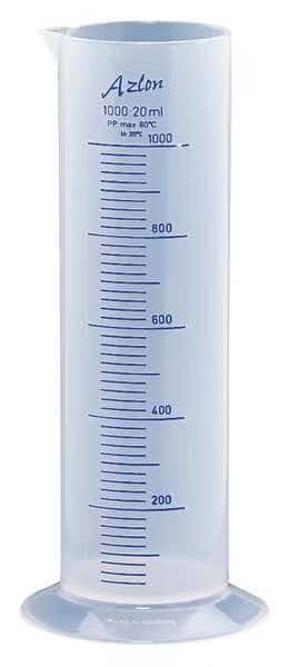 Graduated Cylinder, 1000mL, Polypropylene