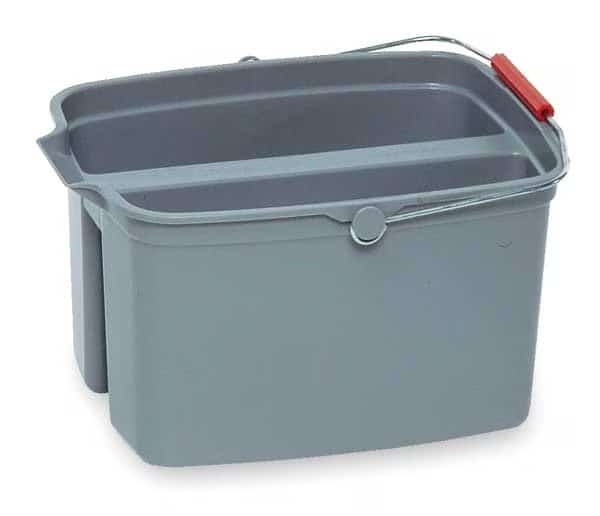 Split Bucket,4-1/4 gal.,Gray, Mfr#: FG261700GRAY, RUBBERMAID