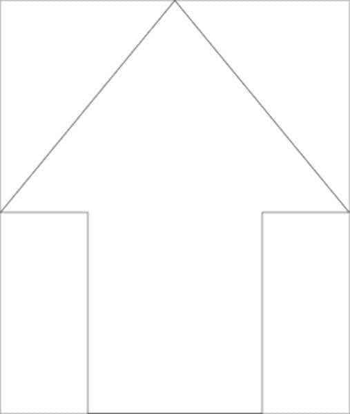 Floor Stencil, Arrow, Polyethylene