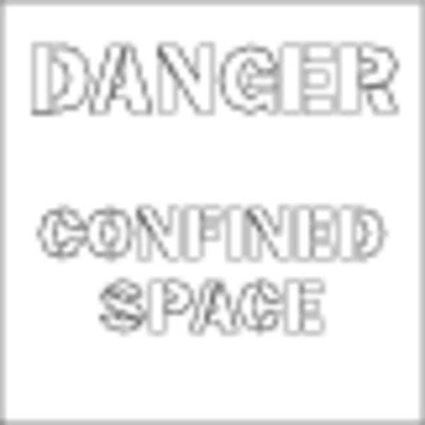 Floor Stencil, Danger Confined Space, Poly