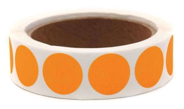 Blank Dot Label Orange 1"W, Pk1000, EnjoyTool select, Mfr# 3VCN7